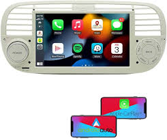 Autoradio GOFORJUMP 7'' Double Din pour Fiat 500 - Android Auto & Carplay