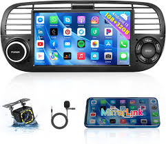 Autoradio Android 13 7" pour Fiat 500 (2007-2015) avec GPS et Bluetooth