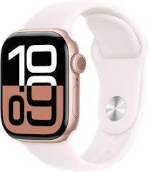 Apple Watch Series 10 - Montre Connectée Or Rose avec Bracelet Sport Rose Tendre