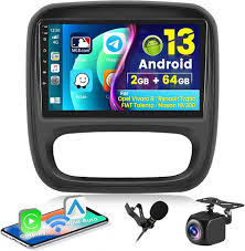 Autoradio Android 13 2+64GB pour Opel Vivaro B et Renault Trafic