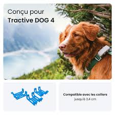 Tractive - 3 Attaches Flexibles pour GPS Chien Grande Taille