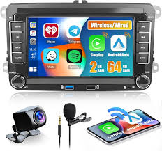 Autoradio Android 13 Carplay Sans Fil pour VW Golf 5/6 et Polo - 2+64G