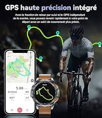 Montre Connectée DREMAC Homme 48mm avec GPS et Lampe de Poche