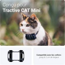 Attache GPS pour Chat Mini - Tractive (Bandes Velcro Incluses)