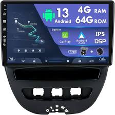 Autoradio GPS Android 12 avec Caméra de Recul pour Peugeot 107